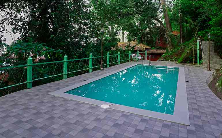 pool at Tea Valley nature resort Munnar